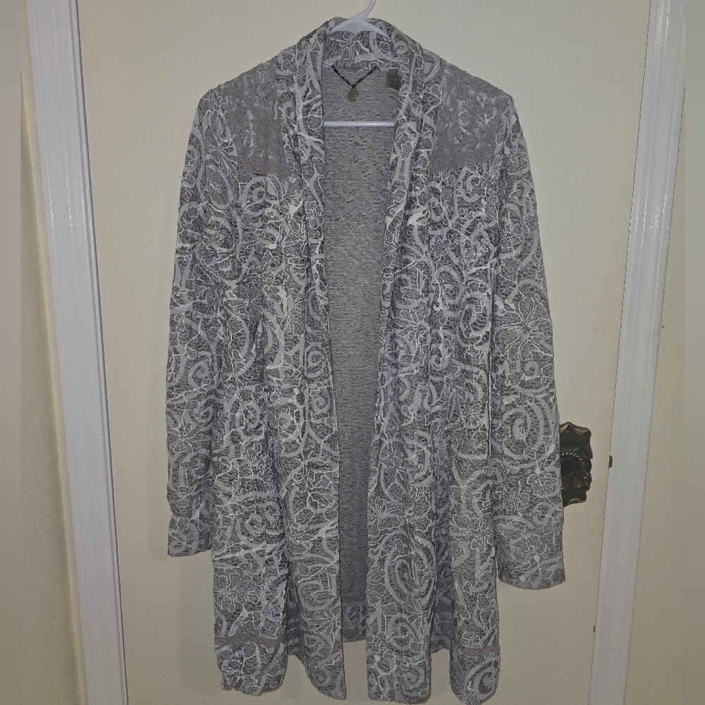 BKE Lace Open Front Cardigan Size: XS
